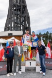 Die Sieger des Pyramidenkogel-Turmlaufs 2026: Ivan Vuletić und Tea Faber nach dem Bewerb am Aussichtsturm am Sonntag, 13. September 2026.

Keywords: Ivan Vuletić, Tea Faber, Pyramidenkogel, Turmlauf, Sieger, Siegerin, KLC, Aussichtsturm, Keutschach am See, Kärnten, Wörthersee, Treppenlauf