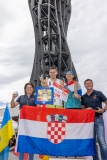 Die Sieger des Pyramidenkogel-Turmlaufs 2026: Ivan Vuletić und Tea Faber nach dem Bewerb am Aussichtsturm am Sonntag, 13. September 2026.

Keywords: Ivan Vuletić, Tea Faber, Pyramidenkogel, Turmlauf, Sieger, Siegerin, KLC, Aussichtsturm, Keutschach am See, Kärnten, Wörthersee, Treppenlauf